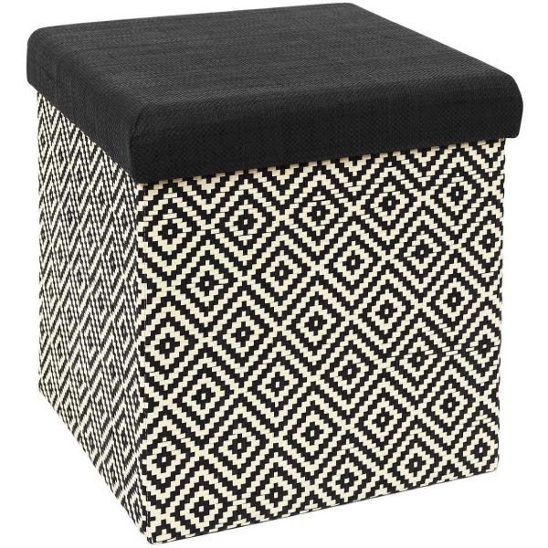 Pouf coffre pliable tressage Mirage