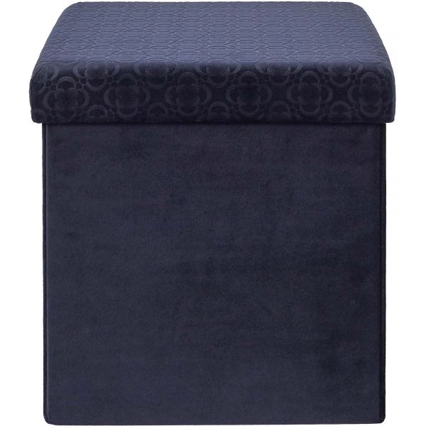 Pouf coffre pliable en velours Rétro - 19,90