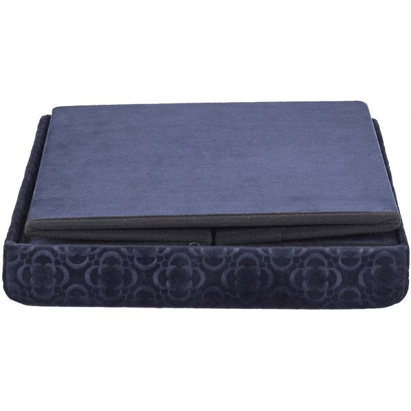 Pouf coffre pliable en velours Rétro - 6