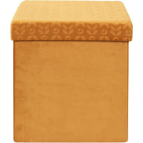 Pouf coffre pliable en velours Rétro - 19,90