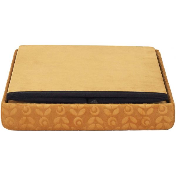 Pouf coffre pliable en velours Rétro - 6