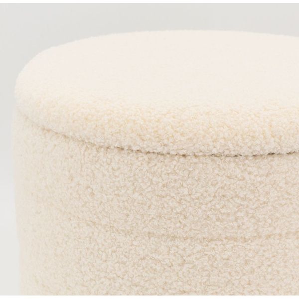 Pouf / coffre en bouclette - 5