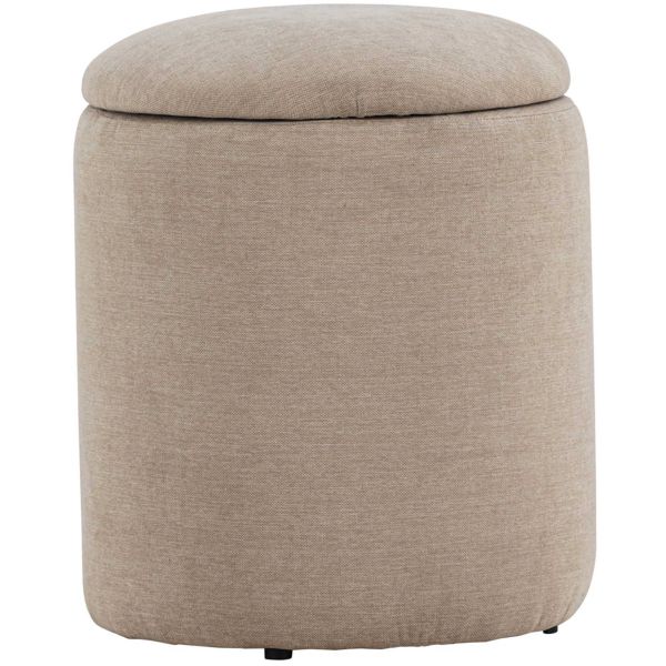 Pouf coffre en polyester Limpen - VEN-0653