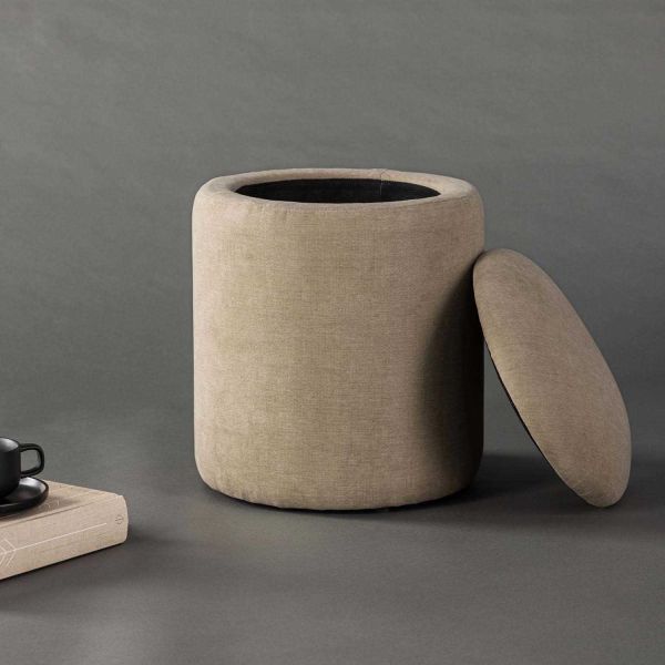 Pouf coffre en polyester Limpen - VENTURE HOME