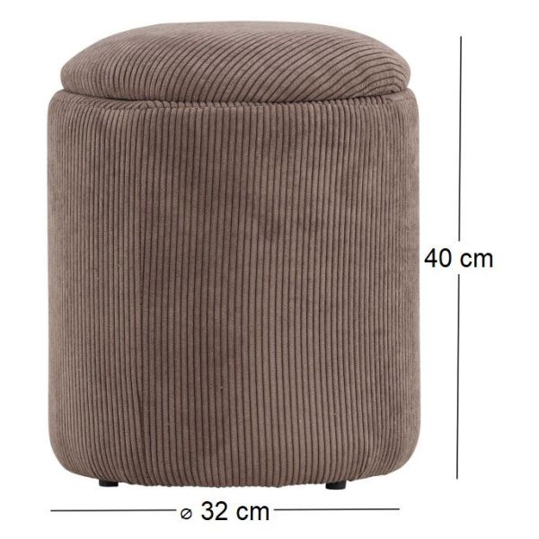 Pouf coffre en polyester Limpen - 6