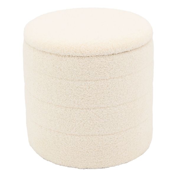 Pouf / coffre en bouclette
