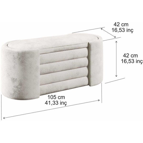 Pouf coffre de rangement Rosa Boxed - ASI-1593