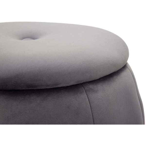 Pouf coffre de rangement en tissu Paris 43 x 43 cm - 6