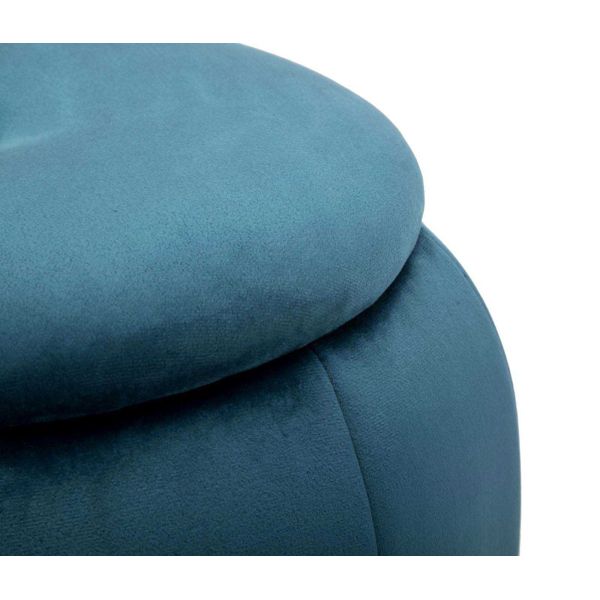 Pouf coffre de rangement en tissu Paris 43 x 43 cm - 8