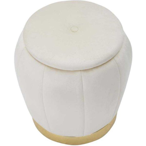 Pouf coffre de rangement en tissu Paris 43 x 43 cm - 68,90