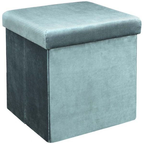 Pouf coffre de rangement velours côtelé Giullia