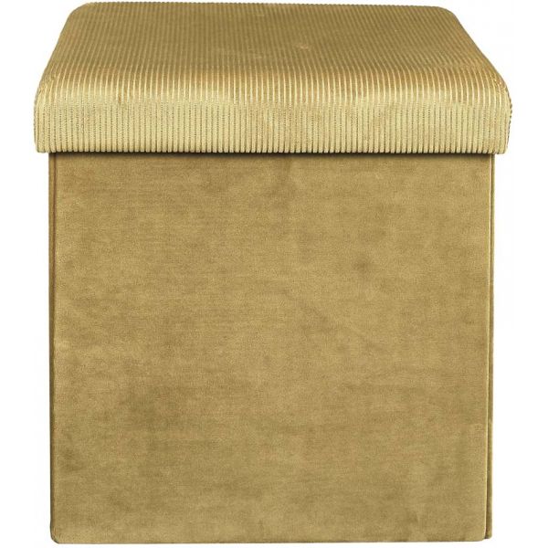 Pouf coffre de rangement velours côtelé Giullia - CMP-2623