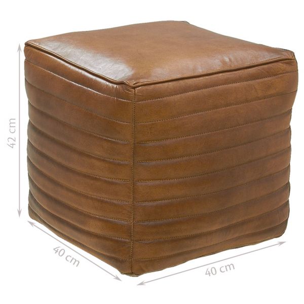 Pouf cube en cuir - 205