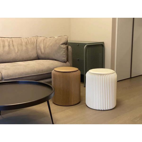 Pouf design en carton plié 35 cm - 57,90