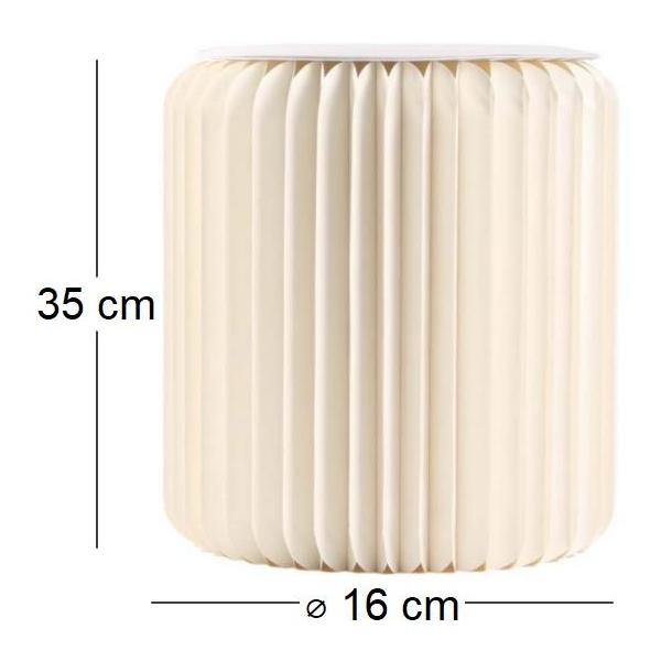 Pouf design en carton plié 35 cm - IDEANATURE