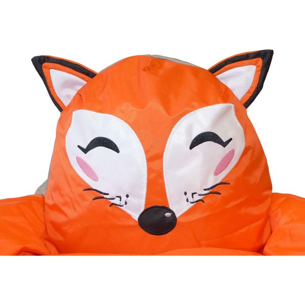 Pouf enfant en polyester animal (renard)