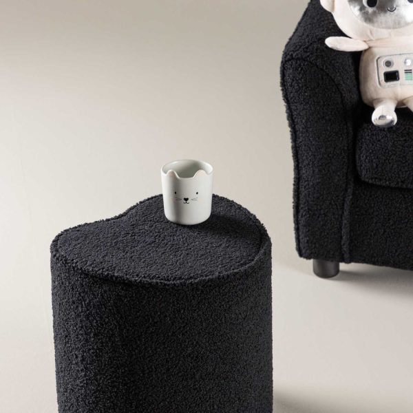 Pouf enfant en teddy Heart - 8