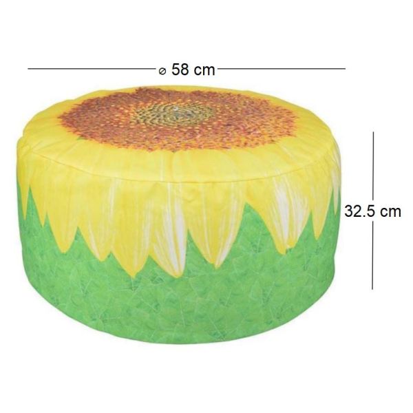 Pouf extérieur avec imprimé déco - 5
