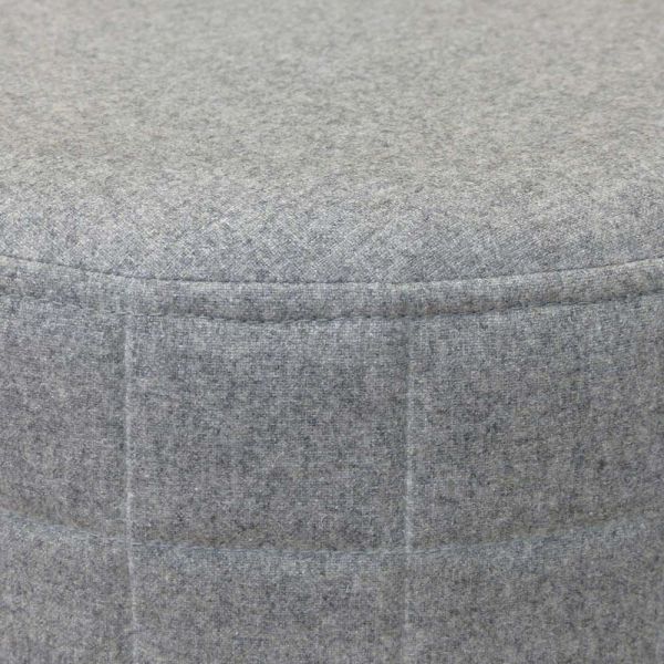 Pouf gris matelassé effet feutrine - 