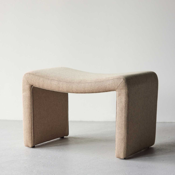 Pouf en lin Ottoman 70 x 45 x 46 cm - VENTURE HOME