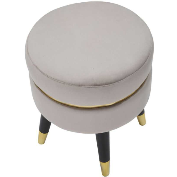 Pouf sur pieds en tissu Paris 35 x 40.5 cm - 5