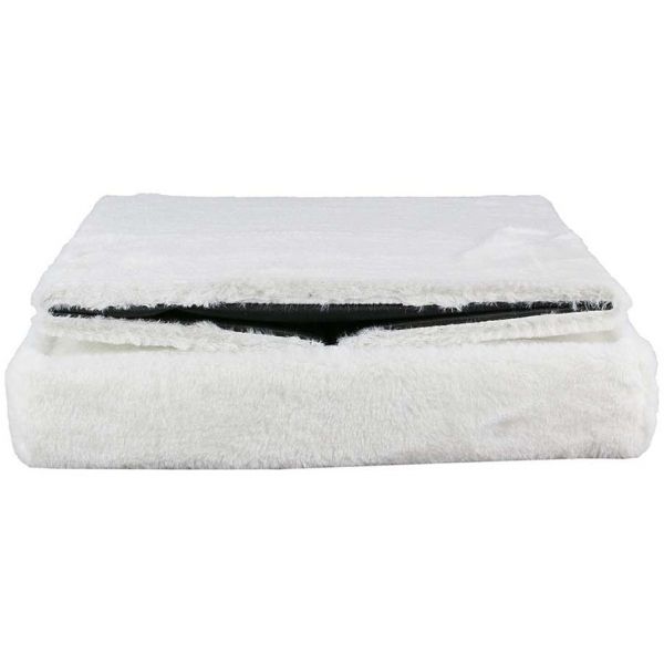 Pouf pliable imitation fourrure - 21,90