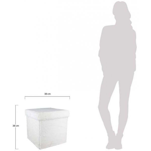 Pouf pliable imitation fourrure - 6