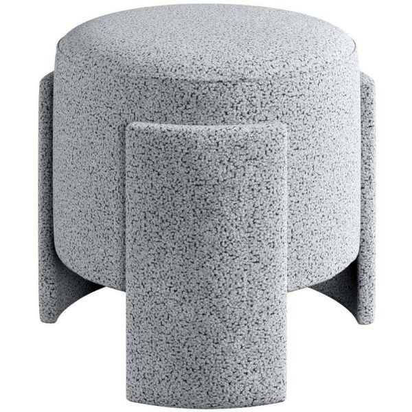 Pouf en polyester Ash