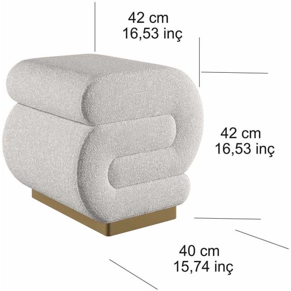 Pouf en polyester Sally - ASI-1591