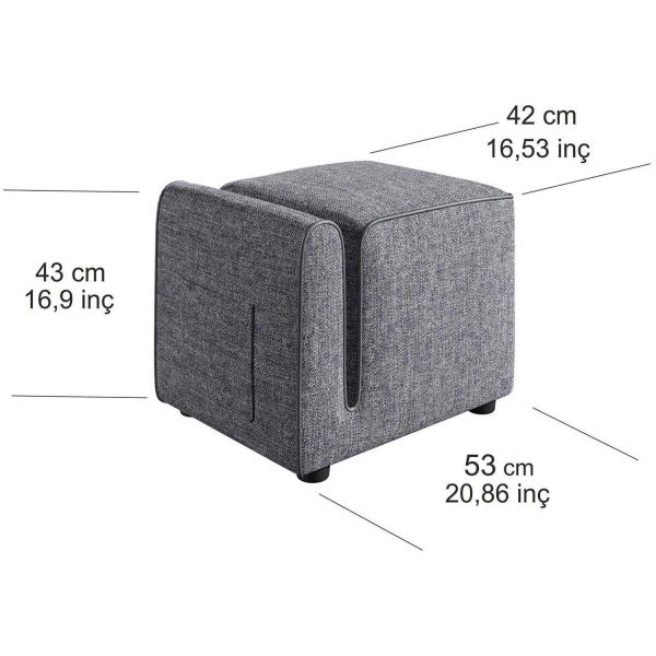 Pouf avec range-magazine Paris - ASI-1592