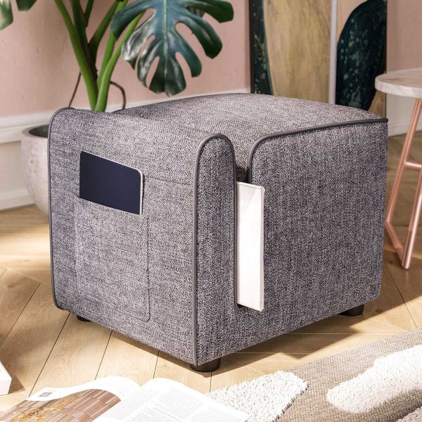 Pouf avec range-magazine Paris - HANAH HOME