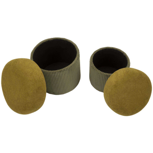 Pouf avec rangement intégré Aspen (Set de 2) - 5