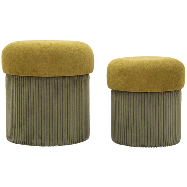 Pouf avec rangement intégré Aspen (Set de 2)