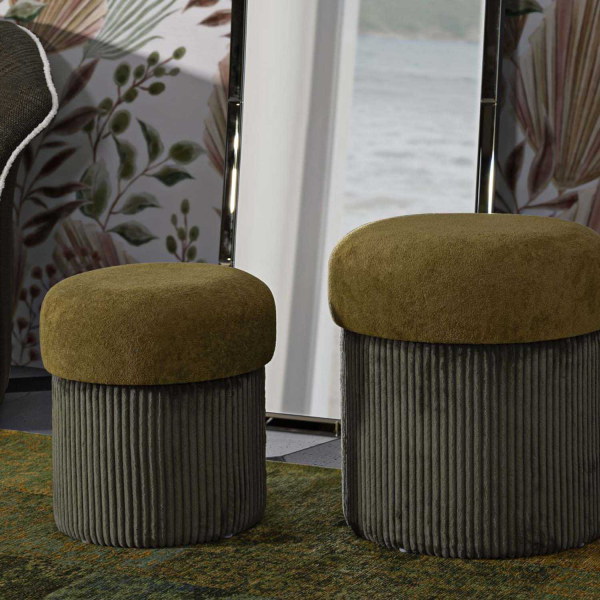 Pouf avec rangement intégré Aspen (Set de 2) - MAURO FERRETTI
