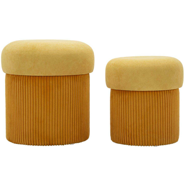 Pouf avec rangement intégré Aspen (Set de 2)