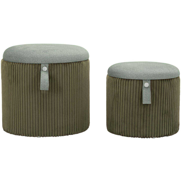 Pouf avec rangement intégré Bolzano (Set de 2)
