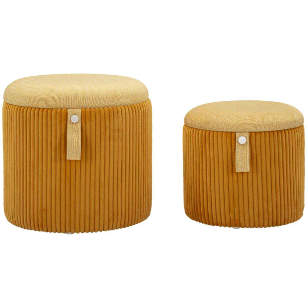Pouf avec rangement intégré Bolzano (Set de 2)