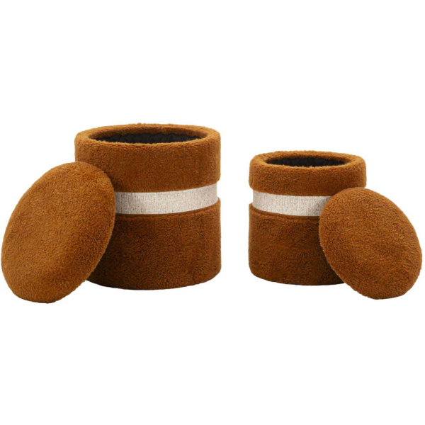 Pouf avec rangement intégré Saint-Moritz (Set de 2) - 6