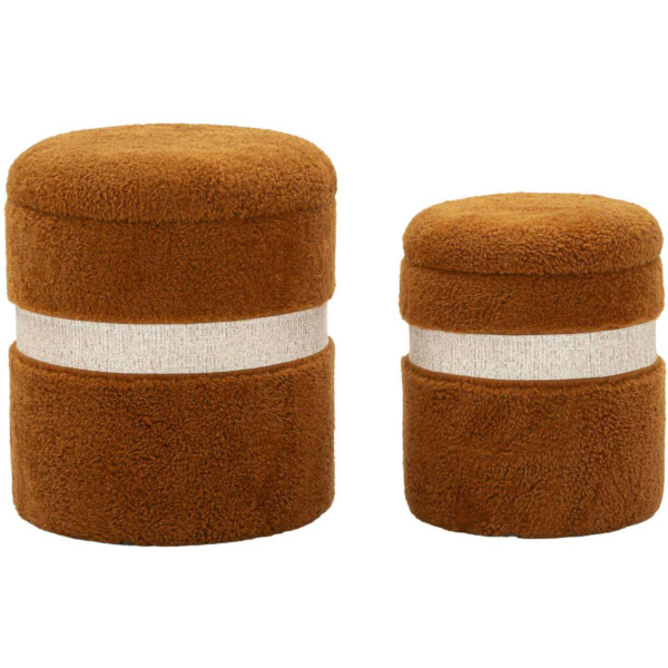 Pouf avec rangement intégré Saint-Moritz (Set de 2)