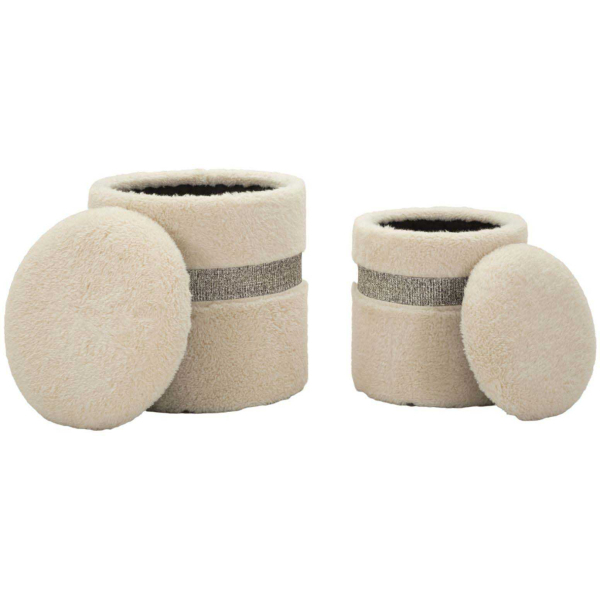 Pouf avec rangement intégré Saint-Moritz (Set de 2) - 109