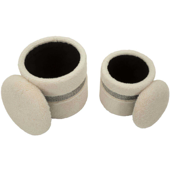 Pouf avec rangement intégré Saint-Moritz (Set de 2) - 5
