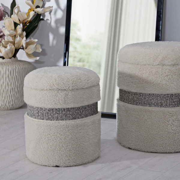 Pouf avec rangement intégré Saint-Moritz (Set de 2) - MAURO FERRETTI