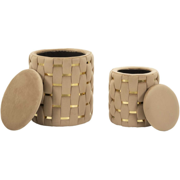 Pouf avec rangement intégré Shanty (Lot de 2) - 84,90