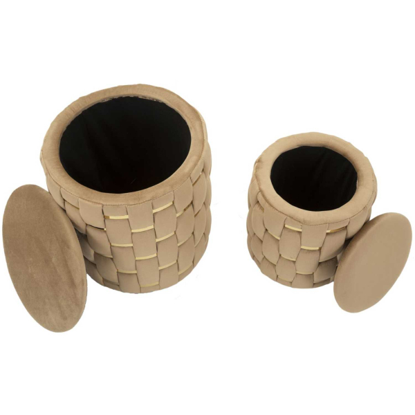 Pouf avec rangement intégré Shanty (Lot de 2) - 5