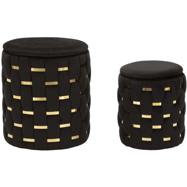 Pouf avec rangement intégré Shanty (Lot de 2)