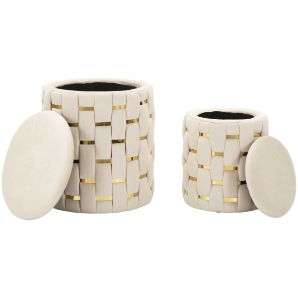Pouf avec rangement intégré Shanty (Lot de 2) - 84,90