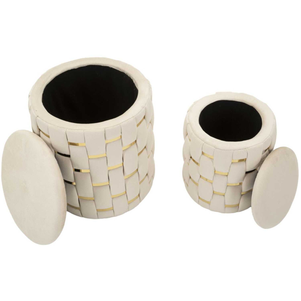 Pouf avec rangement intégré Shanty (Lot de 2) - 5
