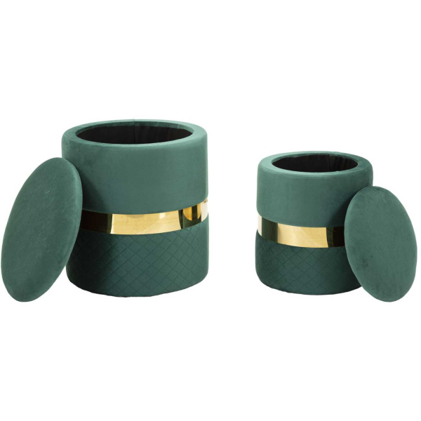 Pouf avec rangement intégré Sheffild (Lot de 2) - 79,90