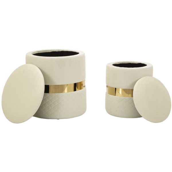 Pouf avec rangement intégré Sheffild (Lot de 2) - 79,90
