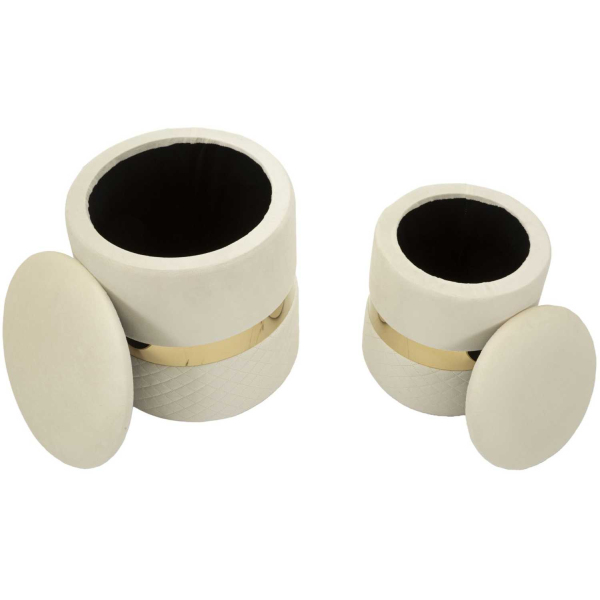 Pouf avec rangement intégré Sheffild (Lot de 2) - 5